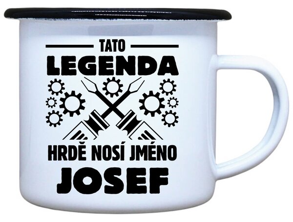 Plecháček s potiskem Legenda jméno Objem: 330 ml