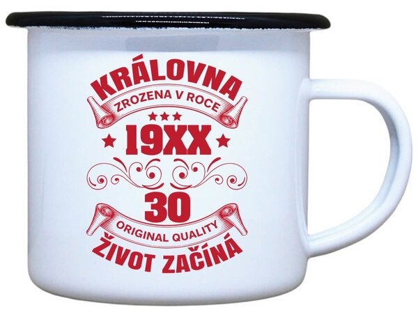 Plecháček s potiskem Život začíná 30 Objem: 330 ml