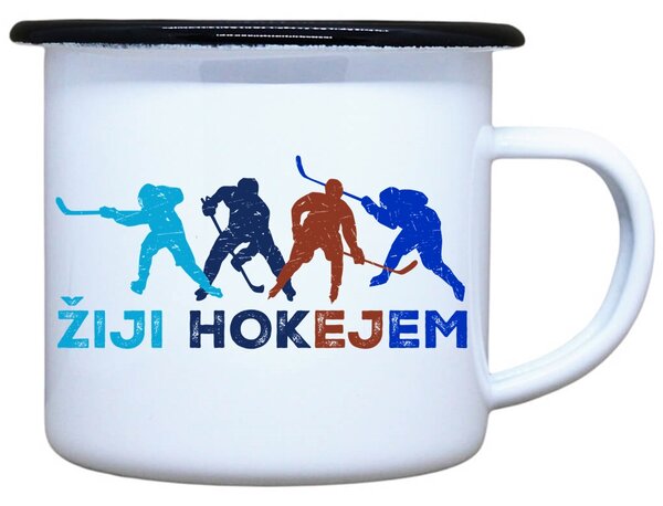Plecháček s potiskem Žiji hokejem Objem: 330 ml