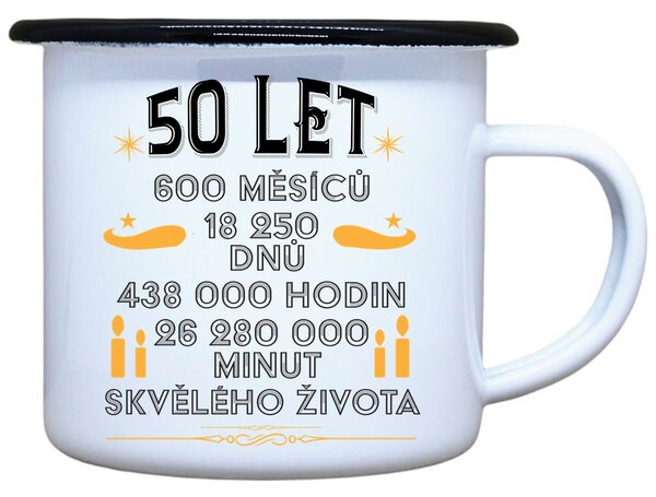 Plecháček s potiskem 50 let dny Objem: 330 ml