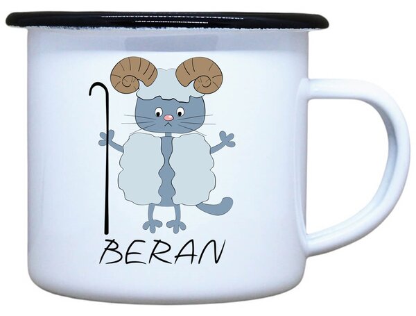 Plecháček s potiskem Zvěrokruh kočky Beran Objem: 330 ml