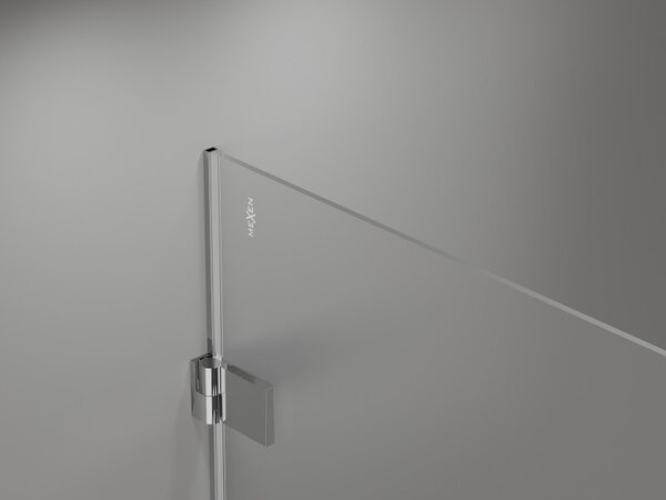 Mexen, Mexen Lunar-B Otočné pravé sprchové dveře 60 cm, průhledné, chrom - 832-060-000-01-00-P