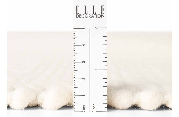 Krémový ručně tkaný vlněný kulatý koberec ø 160 cm Lyon Beans – Elle Decoration