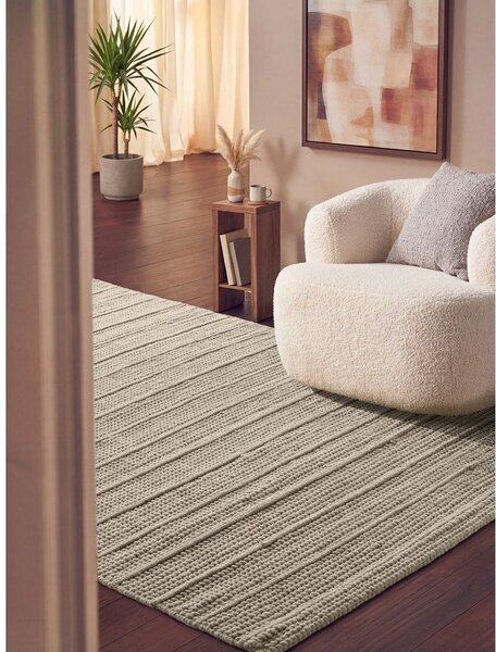 Krémový ručně tkaný vlněný koberec 120x170 cm Camden Parker – Ted Baker