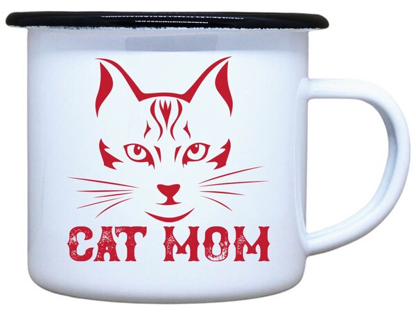 Plecháček s potiskem Cat mom Objem: 330 ml