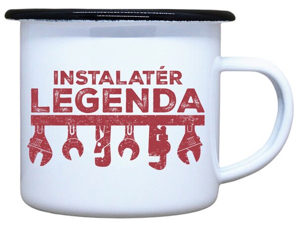 Plecháček s potiskem Instalatér klíče Objem: 330 ml