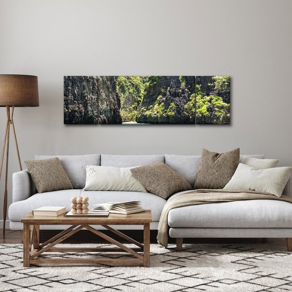Obraz horské řeky (170x50 cm)