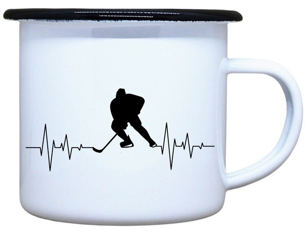 Plecháček s potiskem Tep srdce hockey Objem: 330 ml