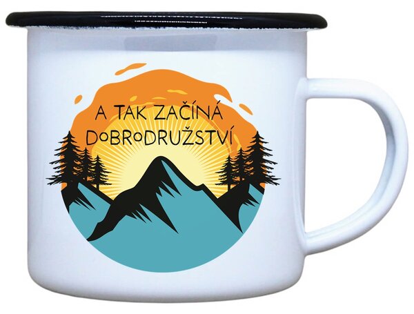 Plecháček s potiskem Začíná dobrodružství, 330 ml