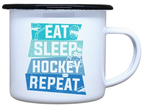 Plecháček Eat sleep hockey Objem: 330 ml
