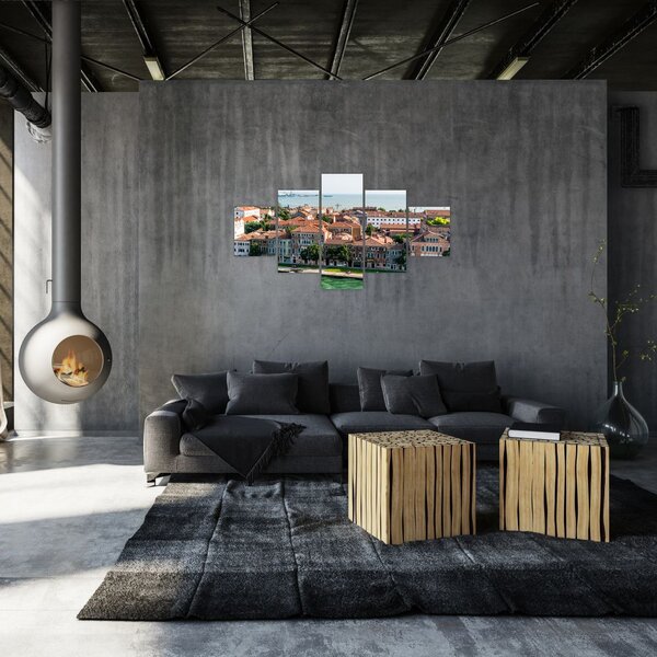 Obraz - Letecký pohled na město (125x70 cm)