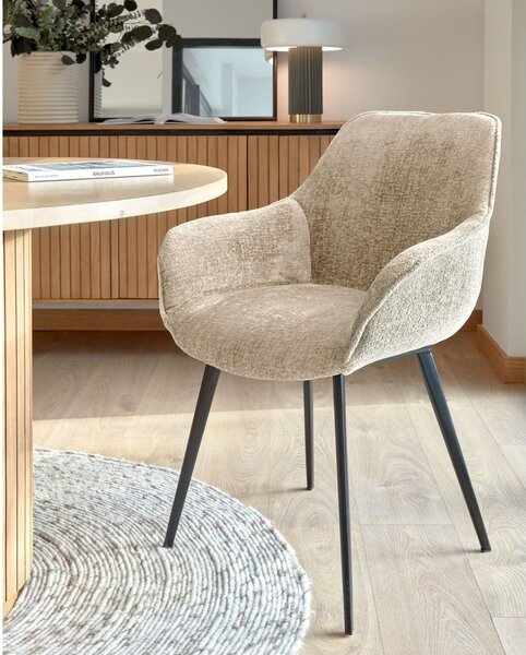 Béžové jídelní židle v sadě 2 ks Amira – Kave Home