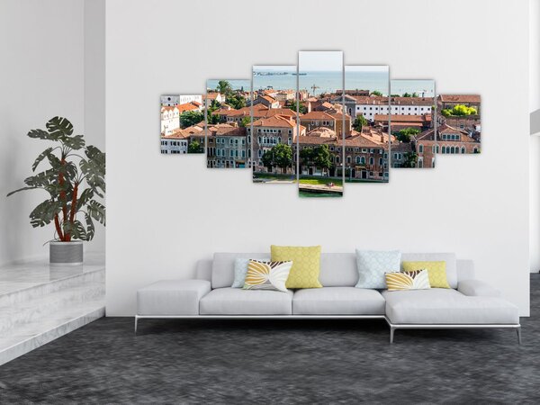 Obraz - Letecký pohled na město (210x100 cm)