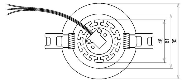 Zápustné LED bodové svítidlo Minalox D85, 8W, CCT 2000-6000K, 24V