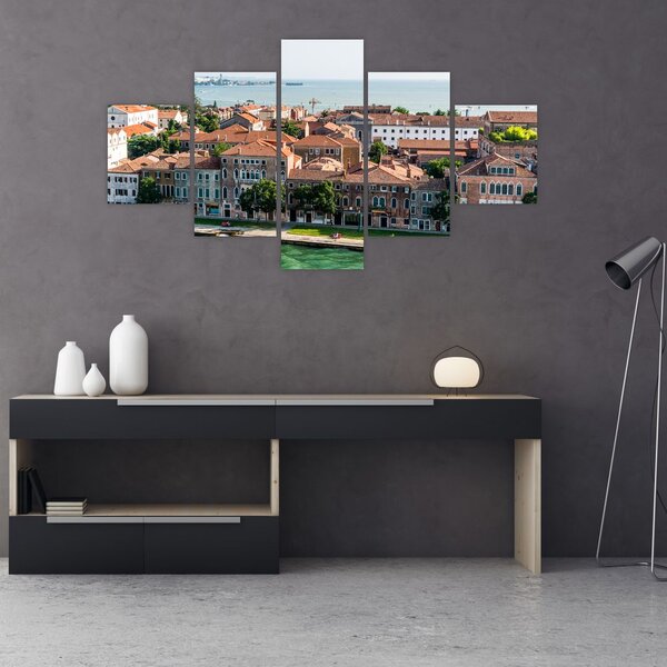 Obraz - Letecký pohled na město (125x70 cm)