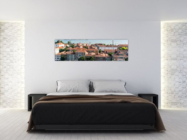 Obraz - Letecký pohled na město (170x50 cm)