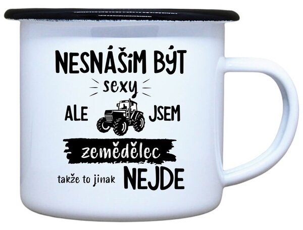 Plecháček s potiskem Sexy zemědělec Objem: 330 ml