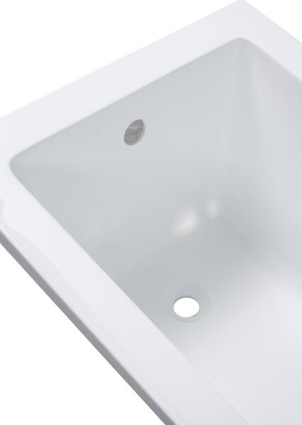 Erga Pureline-S, vana 1400x700x400 mm bez nožiček, bílá lesklá, ERG-V07-PURELINE-S-140x070-WH
