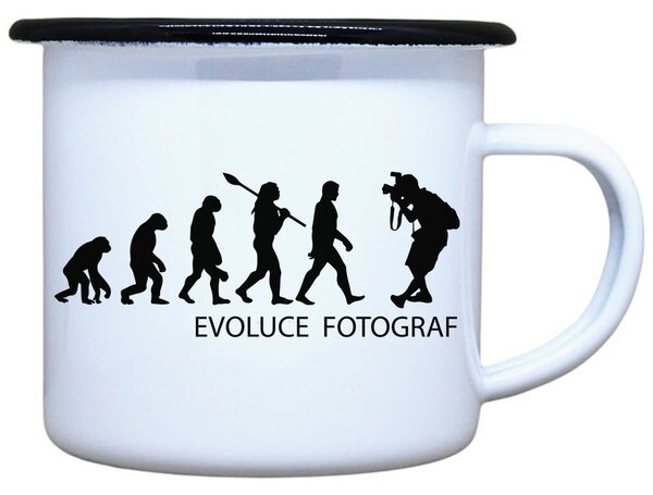 Plecháček s potiskem Evoluce fotograf Objem: 330 ml