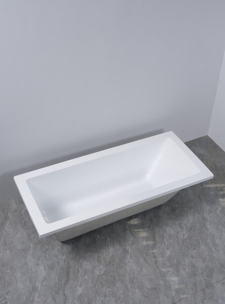 Erga Pureline-S, vana 1400x700x400 mm bez nožiček, bílá lesklá, ERG-V07-PURELINE-S-140x070-WH