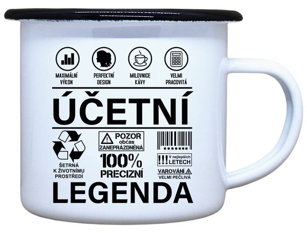 Plecháček s potiskem Účetní legenda Objem: 330 ml