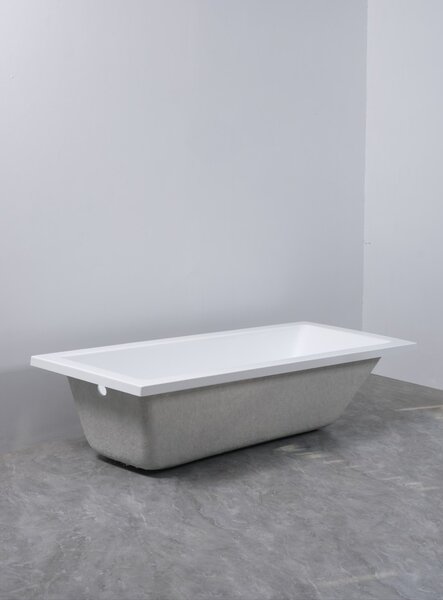 Erga Pureline-S, vana 1400x700x400 mm bez nožiček, bílá lesklá, ERG-V07-PURELINE-S-140x070-WH
