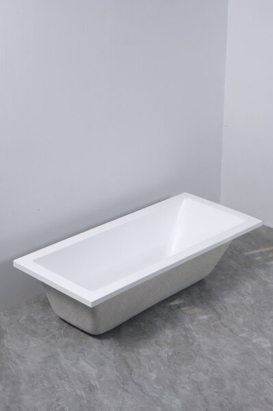 Erga Pureline-S, vana 1400x700x400 mm bez nožiček, bílá lesklá, ERG-V07-PURELINE-S-140x070-WH