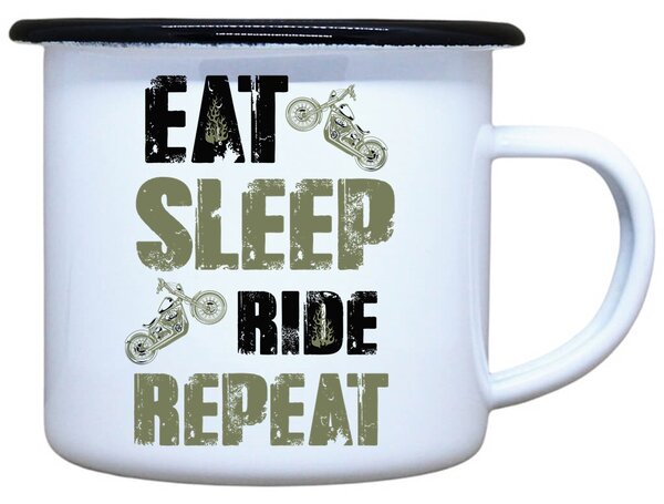 Plecháček s potiskem Eat Sleep Ride Objem: 330 ml