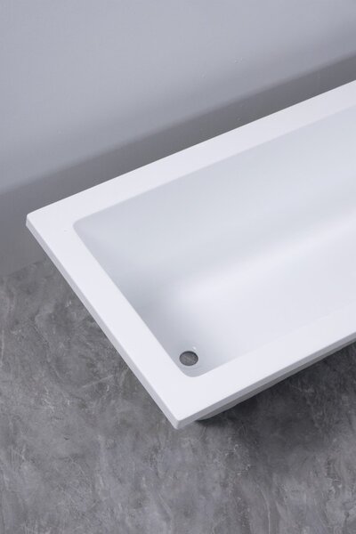 Erga Pureline-S, vana 1400x700x400 mm bez nožiček, bílá lesklá, ERG-V07-PURELINE-S-140x070-WH