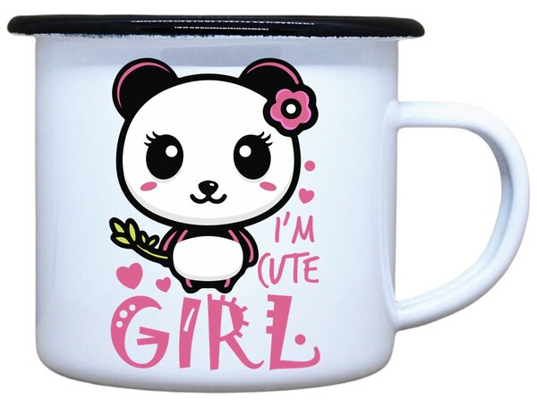 Plecháček s potiskem Cute Girl Objem: 330 ml