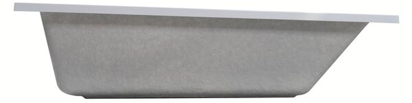 Erga Pureline-S, vana 1400x700x400 mm bez nožiček, bílá lesklá, ERG-V07-PURELINE-S-140x070-WH