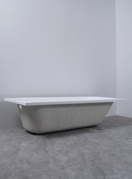 Erga Pureline-O, vana 1400x700x400 mm bez nožiček, bílá lesklá, ERG-V07-PURELINE-O-140x070-WH