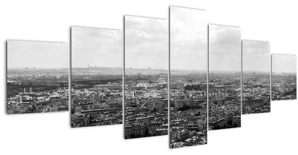 Obraz - Střechy domů v Paříži (210x100 cm)
