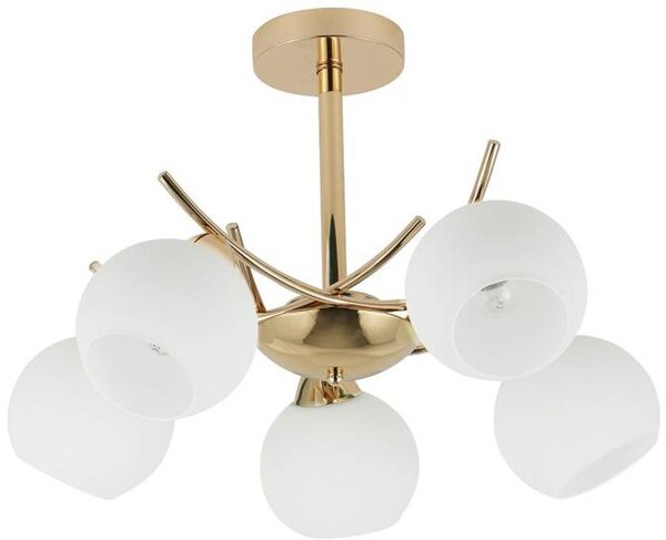 Candellux Amos stropní světlo 5x40 W bílá-zlatá 35-37497