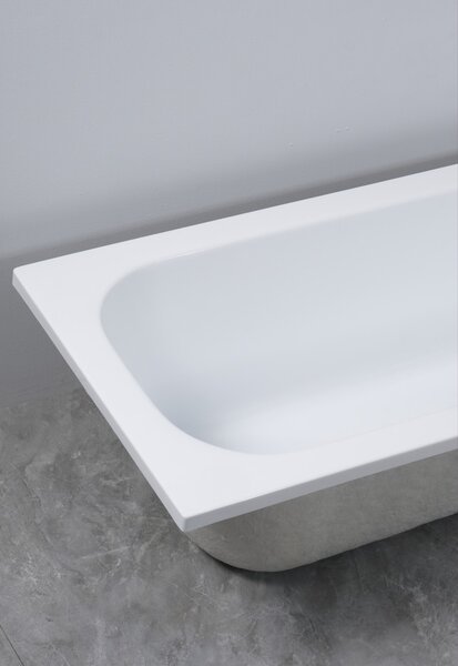 Erga Pureline-O, vana 1400x700x400 mm bez nožiček, bílá lesklá, ERG-V07-PURELINE-O-140x070-WH