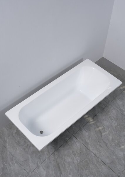 Erga Pureline-O, vana 1400x700x400 mm bez nožiček, bílá lesklá, ERG-V07-PURELINE-O-140x070-WH