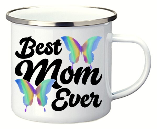 MINI plecháček s potiskem Best mom motýlci