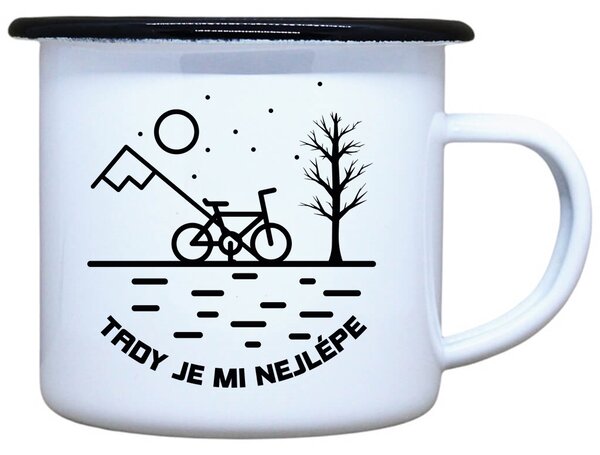 Plecháček s potiskem Tady je nejlépe Objem: 330 ml