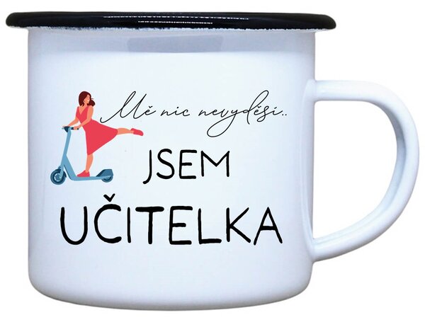 Plecháček s potiskem Učitelka koloběžka Objem: 330 ml