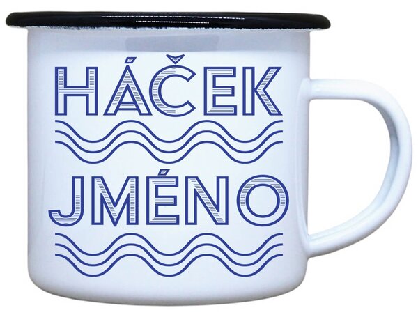 Plecháček s potiskem Háček vlny Objem: 330 ml