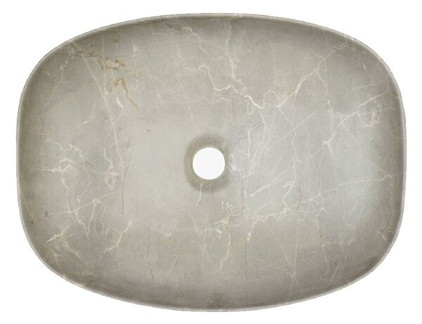 Comad Anna umyvadlo 50.5x39.5 cm oválné na pult hnědá/béžová UN-ANNA-MY1