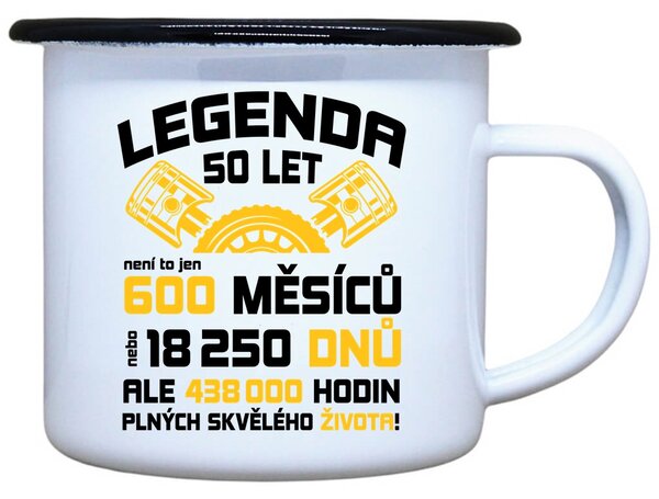 Plecháček s potiskem Není to jen 50 let Objem: 330 ml