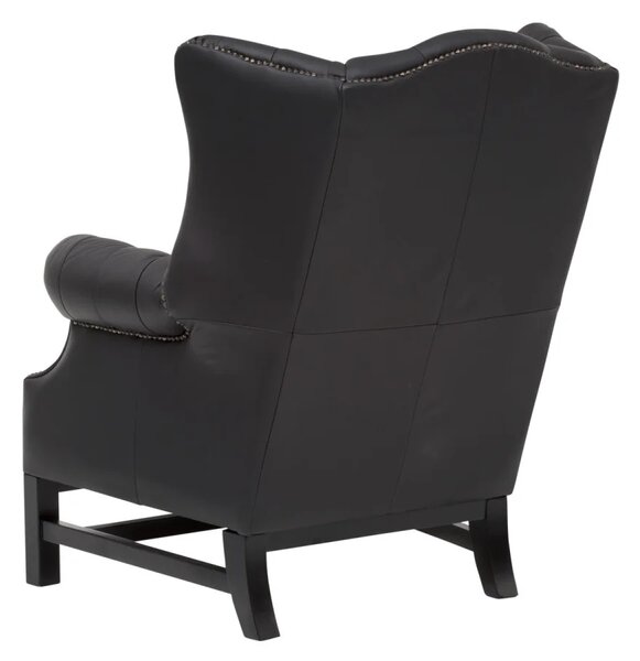 Sob nábytek - Luxusní křeslo ušák Chesterfield II černá - F0A00000840W
