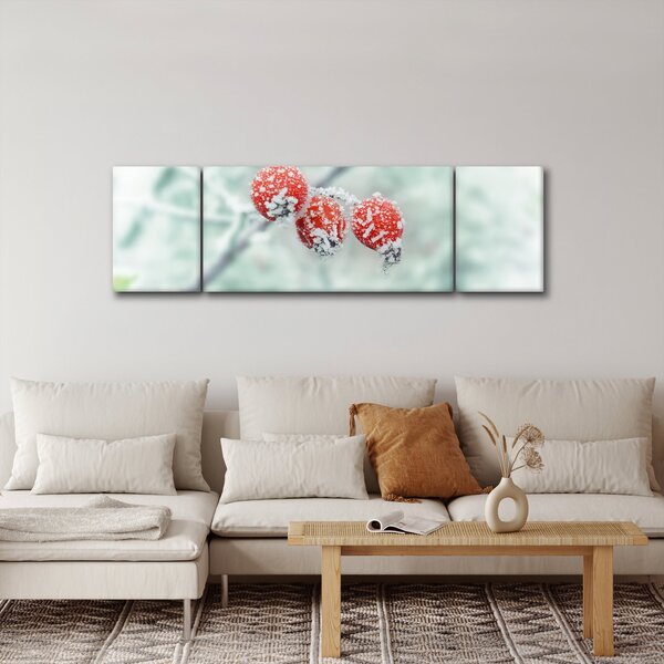 Obraz zmrzlých šípků (170x50 cm)