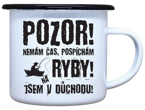 Plecháček s potiskem Důchodce ryby Objem: 330 ml