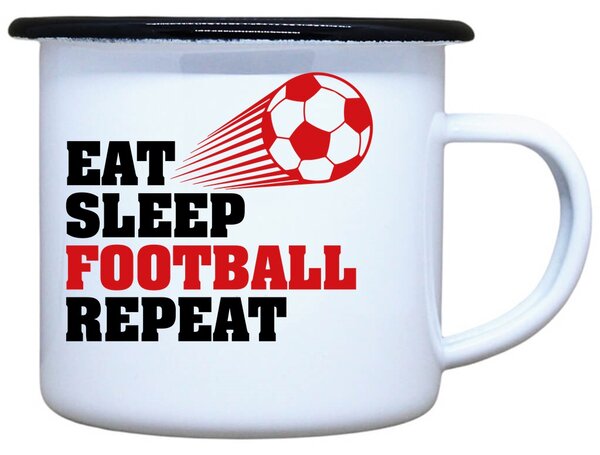 Plecháček s potiskem Eat sleep football Objem: 330 ml