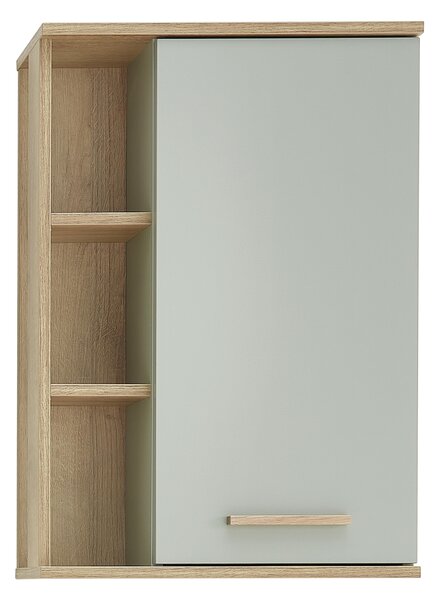 ZÁVĚSNÁ SKŘÍŇKA, barvy dubu, pastelově zelená, barvy dubu, pastelově zelená, 50,5/74,5/20,5 cm Xora - Koupelnové série