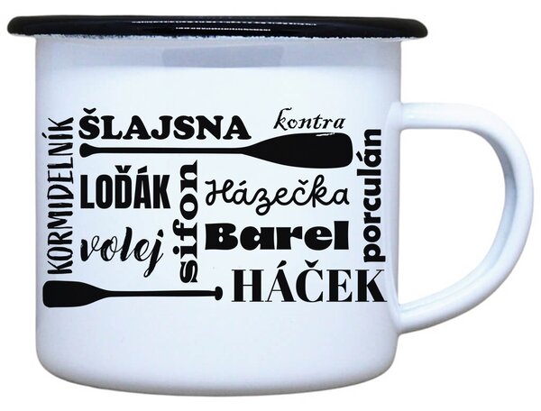 Plecháček s potiskem Vodácká hantýrka Objem: 330 ml
