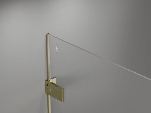 Mexen Lunar-F L, sprchový kout pravý 80 x 70 cm, 8mm čiré sklo, zlatý profil, 836L-080-070-50-00-P