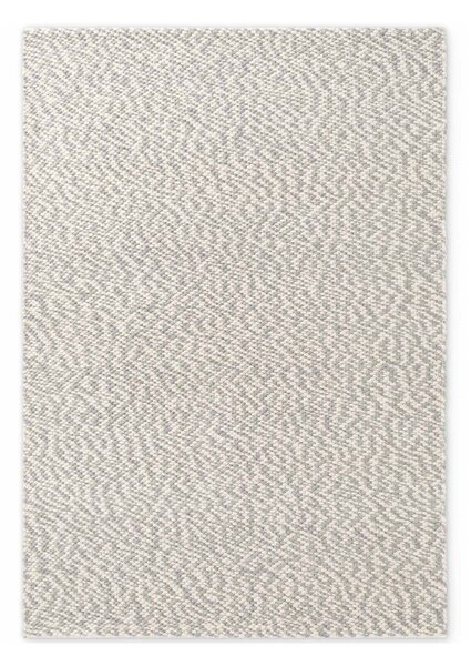 Světle šedý/krémový ručně tkaný vlněný koberec 140x200 cm Lyon Beans – Elle Decoration